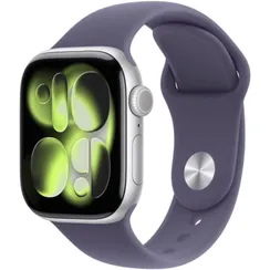 Часы Apple Watch Series 11, 46 мм, алюминий серебристого цвета, ремешок Sport Band цвета «фиолетовый туман»