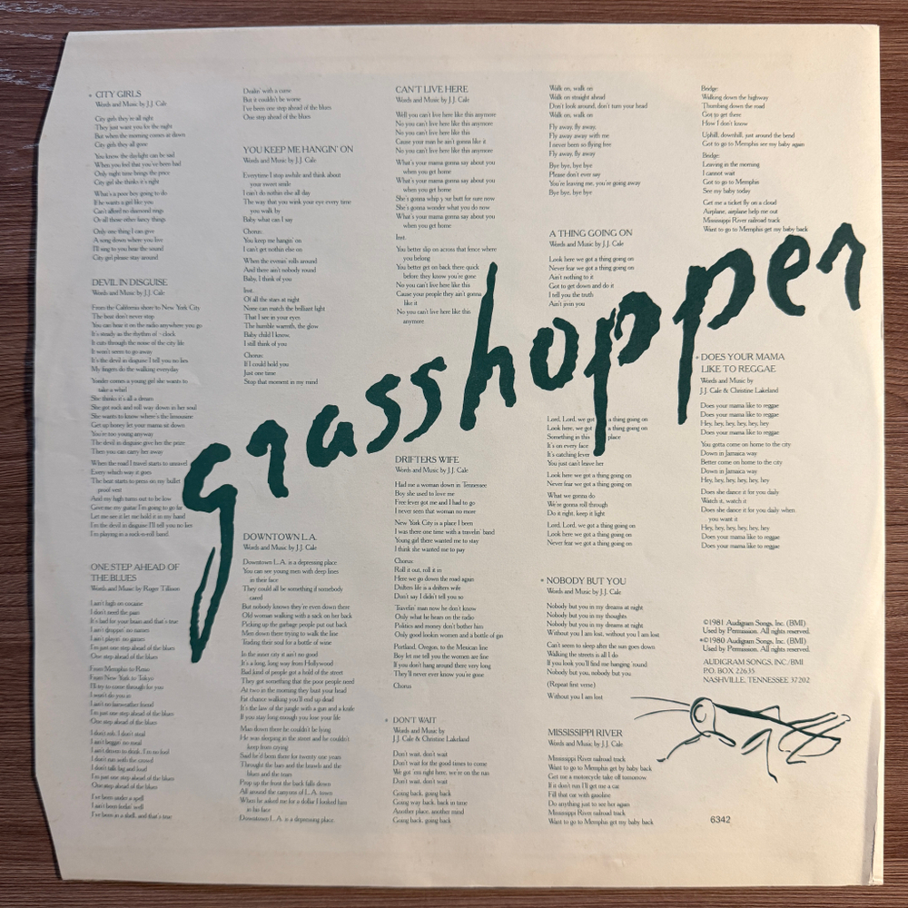 J.J. Cale - Grasshopper (Скандинавия 1982г.)