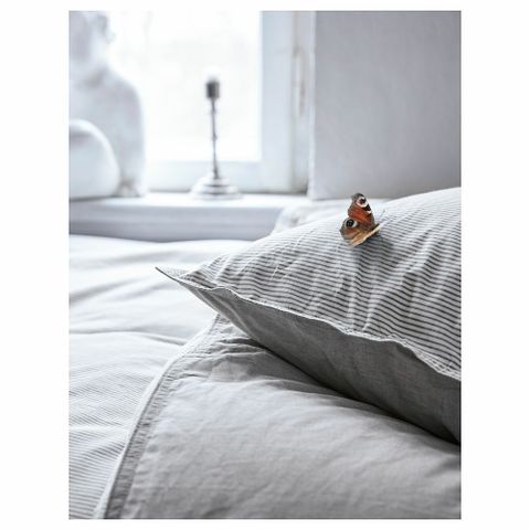 Комплект постельного белья IKEA BLAVINDA (БЛОВИНДА), Двуспальный, Серый, 240x220, 50x80 см