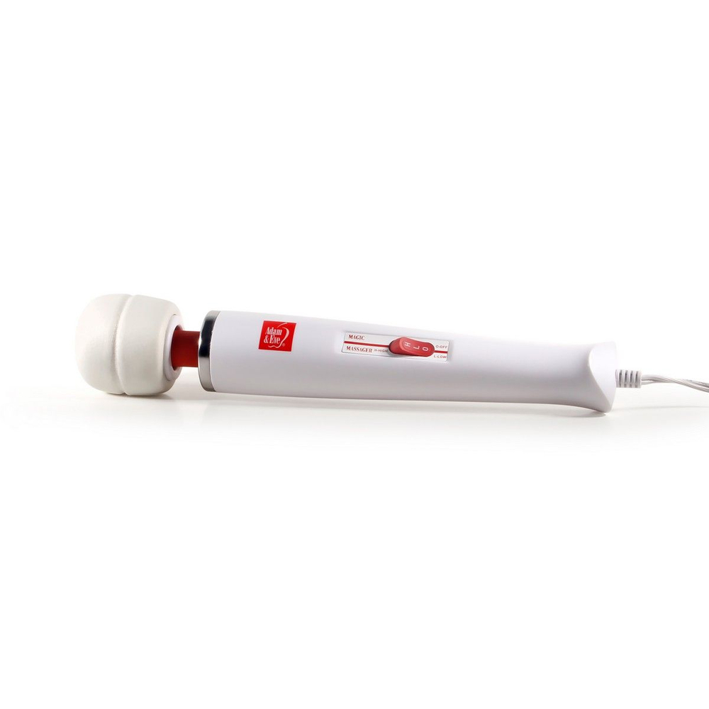 Белый проводной жезловый вибратор Magic Massager (Цвет: белый)