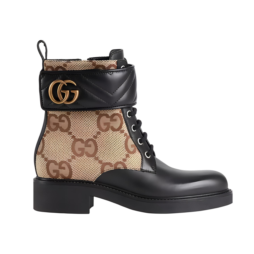 Gucci Wmns Ankle Boot "Double G - Beige" Women"s