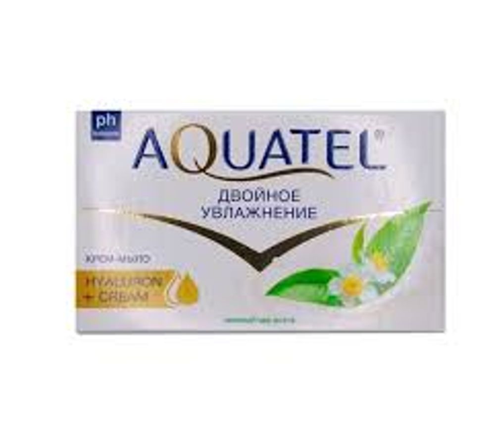 Крем-мыло твердое "Aquatel" зеленый чай матча, 90 г в пачке