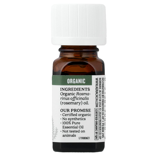 Aura Cacia, чистое эфирное масло, органический розмарин, 7,4 мл (0,25 жидк. унции)