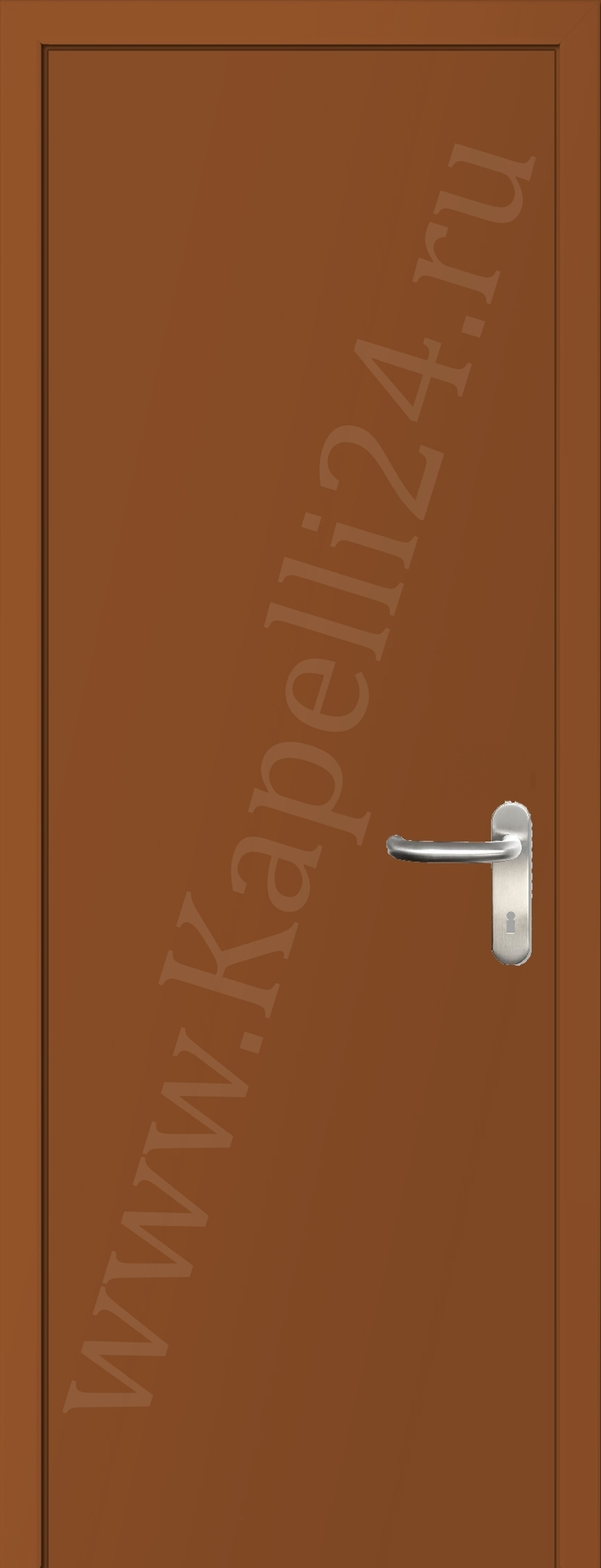 Дверь влагостойкая пластиковая KAPELLI multicolor ДГ RAL 8023 Оранжево-коричневый + коробка