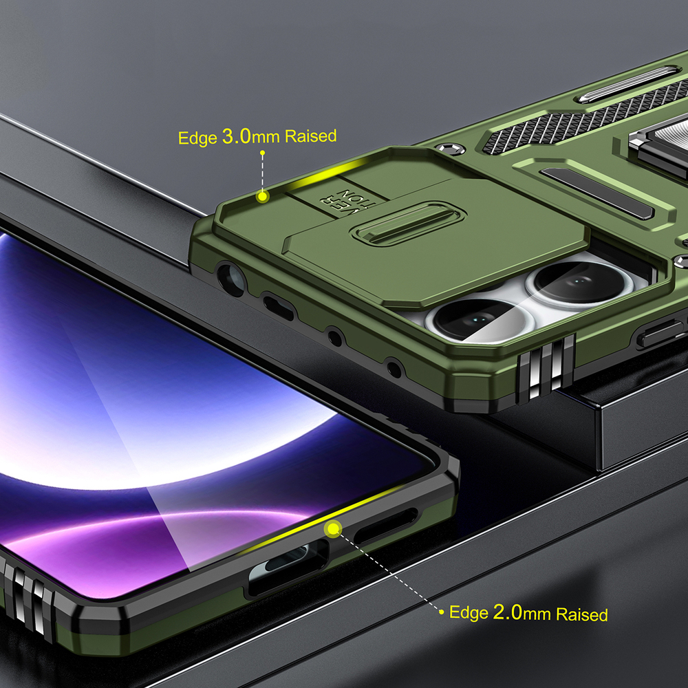 Чехол Safe Case с кольцом и защитой камеры для Xiaomi Poco X5 5G