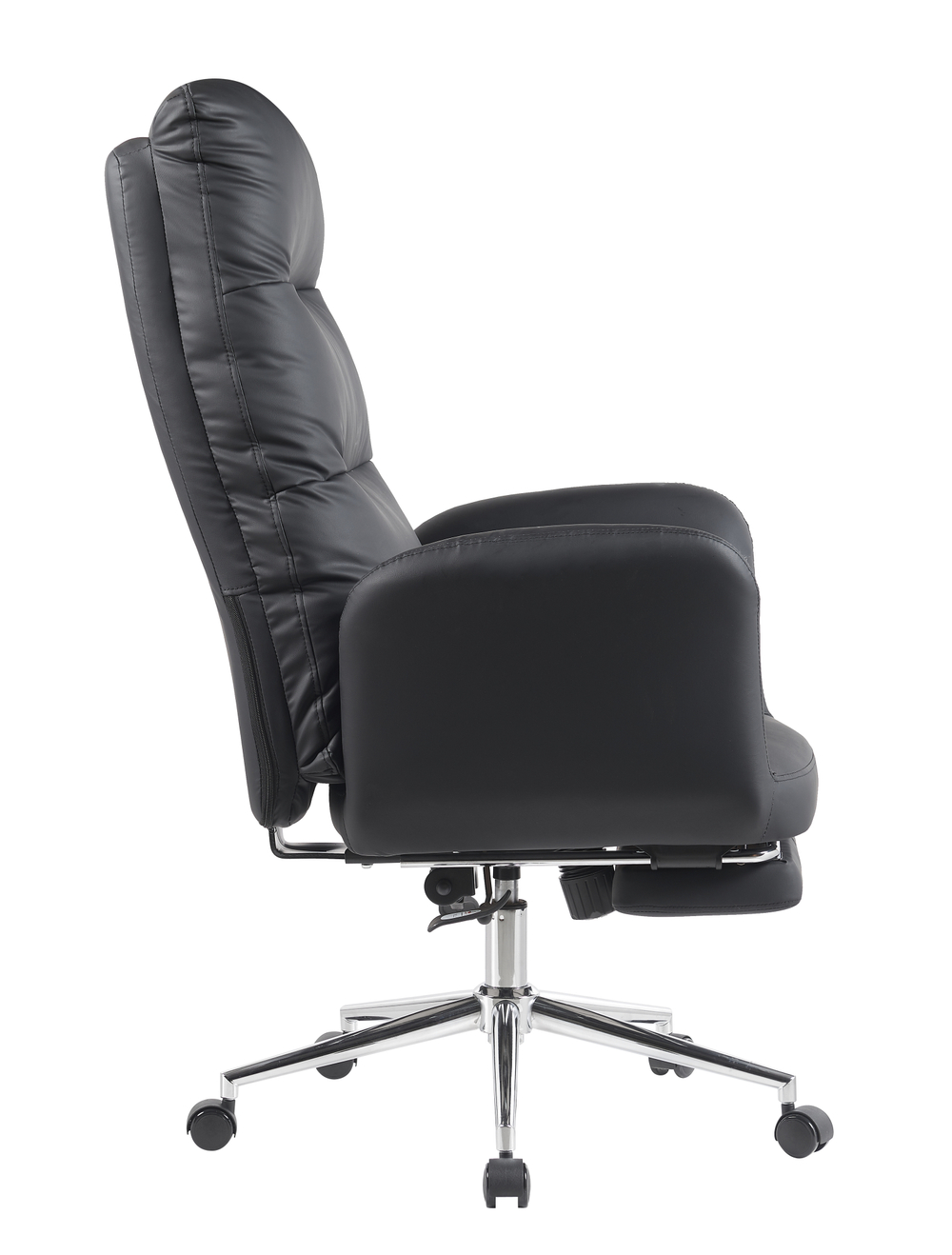 Кресло руководителя TopChairs Solid NC с оттоманкой черный