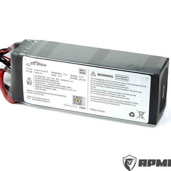 Аккумулятор TATTU 6S 12000мАч 22,2В 25C