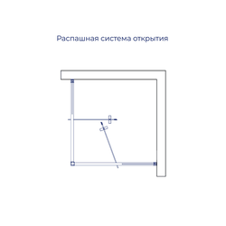 Душевой уголок с распашными дверями на петлях - RGW SV-33B (Прозрачное, 1000x1000)