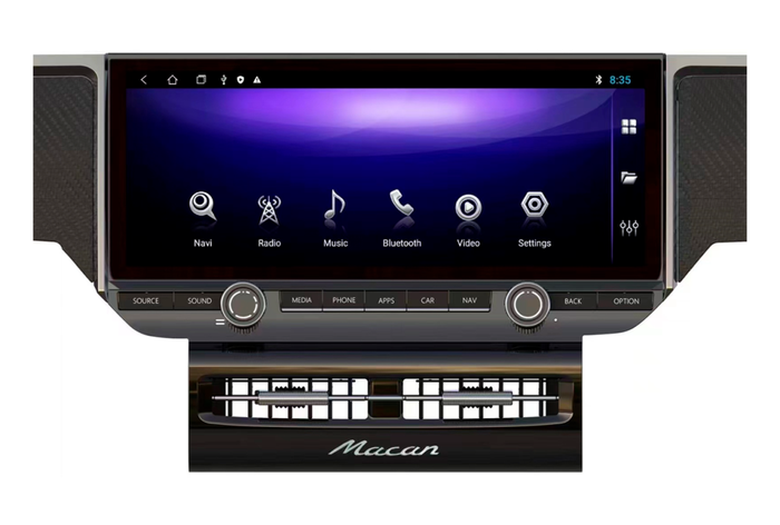 Магнитола для Porsche Macan 2010-2015 PCM 4.0 - Parafar монитор 12.3", Android 14, Быстрая, CarPlay, SIM-слот