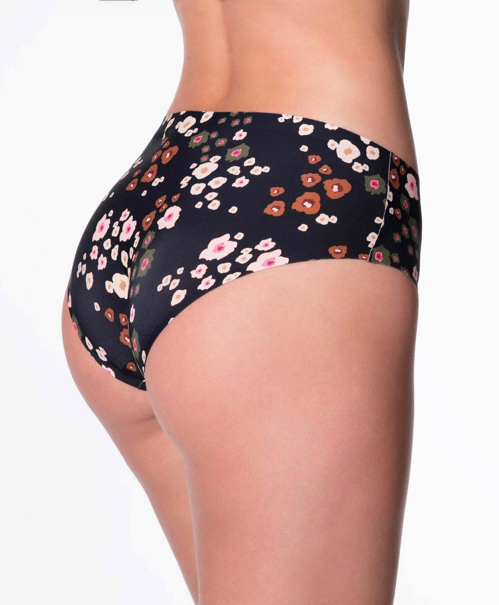 Высокие бесшовные трусики Peggy Brown (Размер: XL) (Цвет: черный)