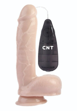 Телесный вибратор-реалистик 9 Stud Realistic Dildo - 23 см. (Цвет: телесный)