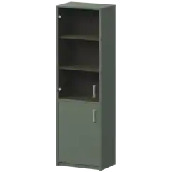 Шкаф комбинированный узкий с тонированным стеклом А-321/А-стл321тон Тайга 560x370x2000 Арго
