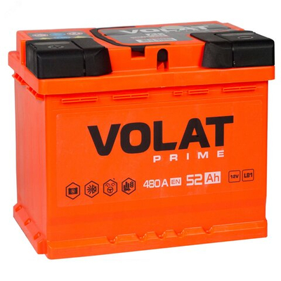 VOLAT Prime 52Ah R+ (низкий)