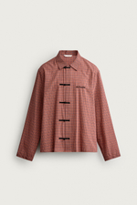 РУБАШКА В КЛЕТКУ С ЗАСТЕЖКОЙ-УЗЛОМ — ZARA