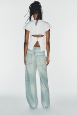 ДЖИНСЫ TRF BAGGY СО СТРАЗАМИ — ZARA