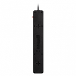 Сетевой фильтр c USB+Type C, 16А, 4 гнезда, c з/ш, с з/к, ПВС, 1.8 м, черный (SBSP-18C-K)