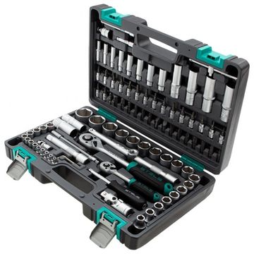 Набор инструментов, 1/2", 1/4", CrV, пластиковый кейс 94 предмета Stels 14106