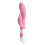 Розовый вибратор-кролик 20см c ребристым рельефом Pretty Love Pete Bunny Vibrator BI-014705-1