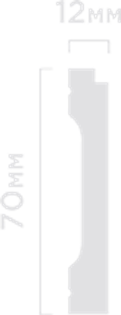 Плинтус HiWood, 70x12 мм