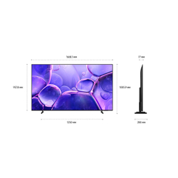 Телевизор Samsung 75" Crystal UHD U8000 4K, Процессор Crystal, Smart ТВ (2025) UE75U8000FUXRU Черный