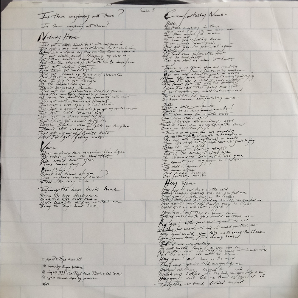 Pink Floyd / The Wall (2LP)