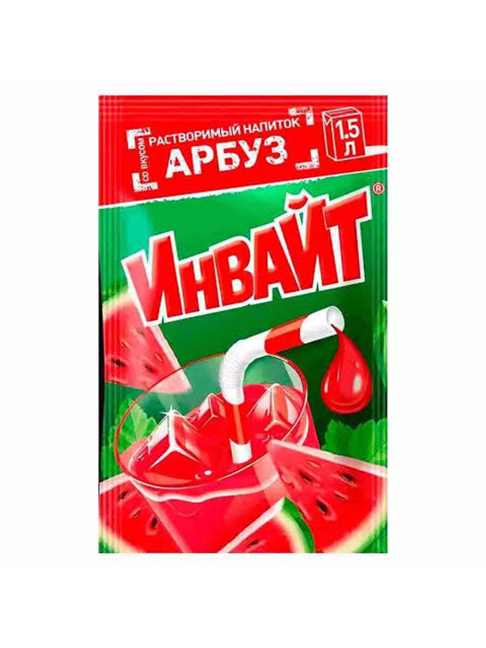 Растворимый напиток ИНВАЙТ Арбуз 12г*24шт*6 блоков.