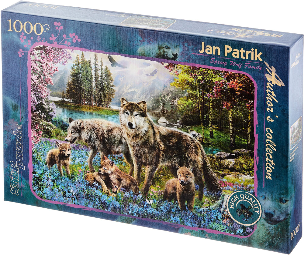 STEP Puzzle Пазл 1000 Семья волков весной (Авторская коллекция) 79547 Степ /9/ .