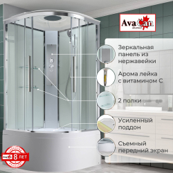 Душевая кабина AvaCan (АваКан) EM5090T с высоким поддоном, 90х90х220