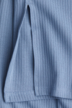H&M Комплект из эластичного трикотажного топа и юбки, пыльно-синий