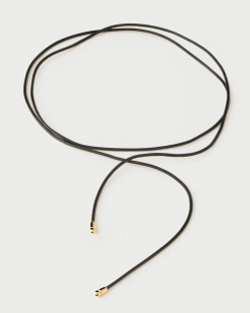 Колье Dana Leather Bow серебро 925 пробы покрытое золотом