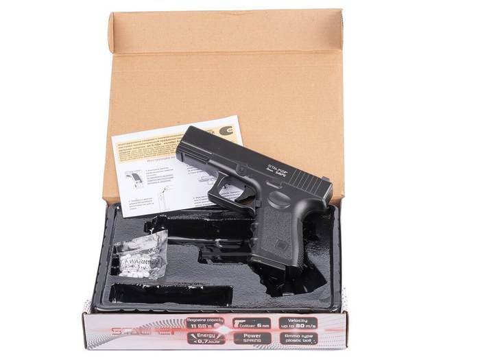 Пистолет пневматический Stalker SA17G Spring (Glock 17), к.6мм (SA-3307117G)