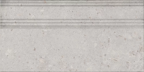 Керамический плинтус KERAMA MARAZZI РИККАРДИ серый светлый матовый обрезной 20x40 (16 мм.) арт. FME015R