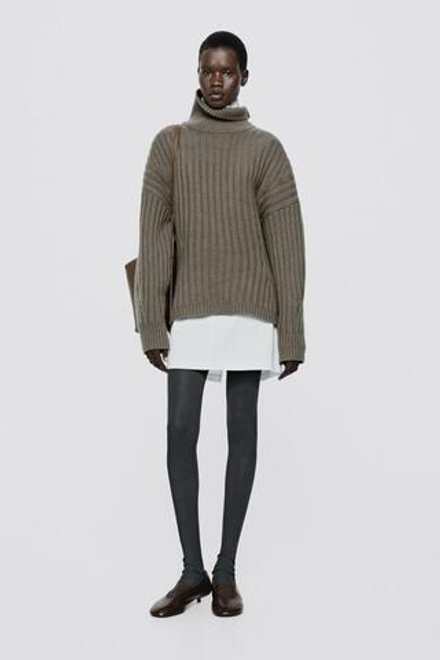 Massimo Dutti Легинсы из 100% шелка - Limited Edition, угольный