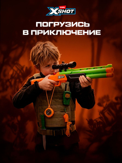 Игрушечный пистолет +12 мягких шариков, Прозрачный Бластер ZURU X-Shot FaZe, игрушки для мальчиков, 36499
