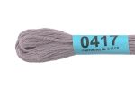 Мулине Gamma 100% хлопок, цв.0417 серый, 24 мотка по 8 метров