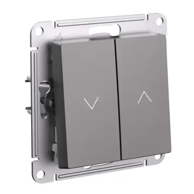 ATLASDESIGN 2-клавишный ВЫКЛЮЧАТЕЛЬ ДЛЯ ЖАЛЮЗИ, сх.4, 10А, механизм, МОККО