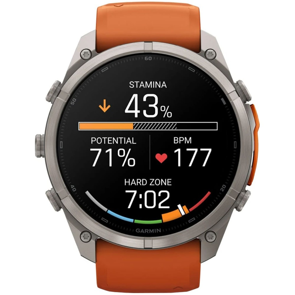 Garmin Fenix 9 Pro — 51 мм AMOLED Titanium Autumn Orange / Spark Orange