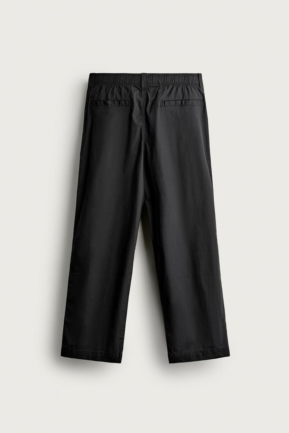 ZARA БРЮКИ RELAXED FIT СО СКЛАДКАМИ, ЧЕРНЫЙ