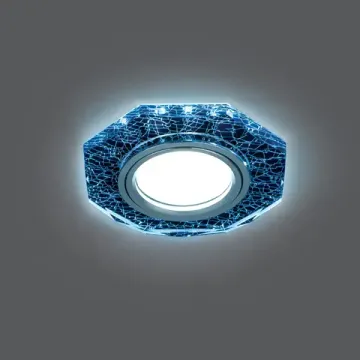 Встраиваемый точечный светильник 1*Gu5.3/LED 4100K BL069 чёрный/серебро/хром Backlight Gauss