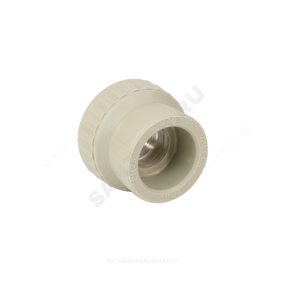 Муфта PP-R комбинированная серая Дн 25х1" ВР VALFEX 10129225Г