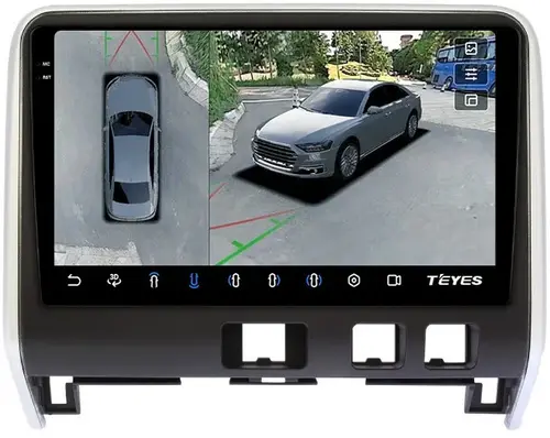 Магнитола для Nissan Serena C27 2016-2019 (рамка матовая) - Teyes CC3-2K-360 на Android 10, Быстрая, 2K QLED, CarPlay, 4G SIM-слот, 4 камеры в комплекте