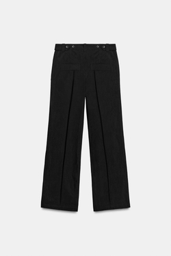 ZARA БРЮКИ ПРЯМОГО КРОЯ — ZW COLLECTION, ЧЕРНЫЙ
