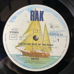 Винтажная виниловая пластинка LP Smokie Smokey Смоуки, The Other Side Of The Road (Германия 1979)