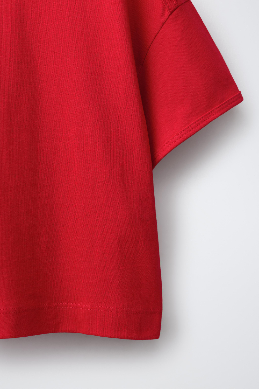 ZARA ОДНОТОННАЯ ФУТБОЛКА, КРАСНЫЙ