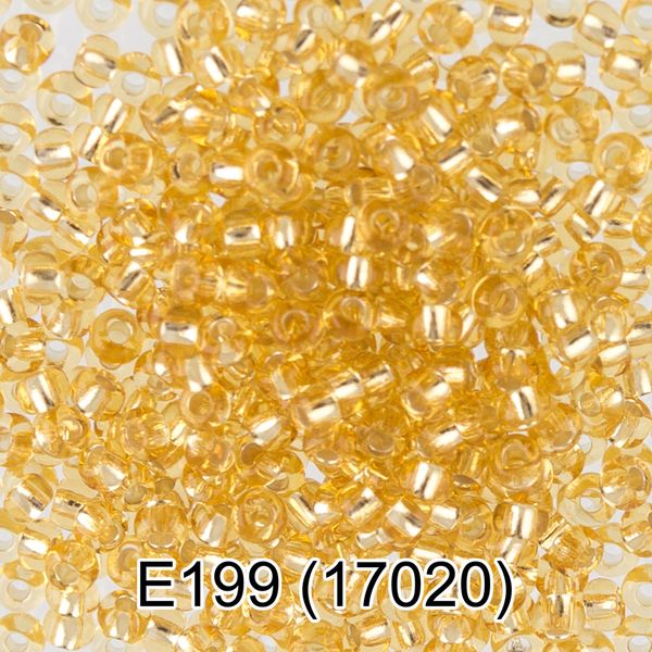 Бисер Gamma 10/0 (2.3 мм), 50 г (10х5 г), E199 св.золотистый, 17020, круглый 5