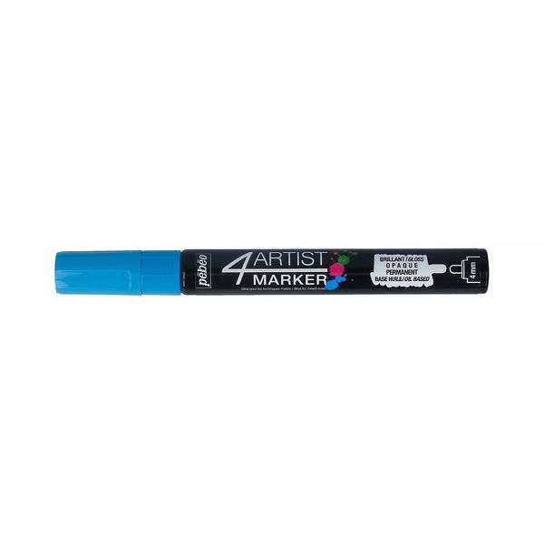 Маркер художественный 4Artist Marker на масляной основе 4 мм, перо круглое, 6 шт, 580133 голубой, Pebeo