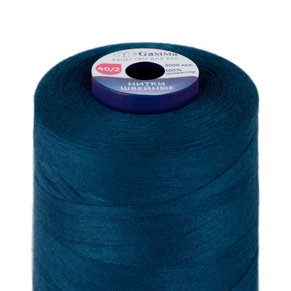 Нитки универсальные Gamma 40/2, 4570 м (5000 ярд) / 1 кат., 319 синий
