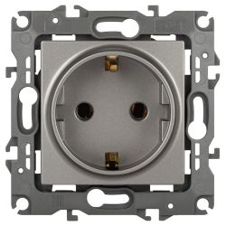 Розетка ЭРА Серия 12 12-2101-16 2P+E Schuko 16А-250В титан | Эра 12