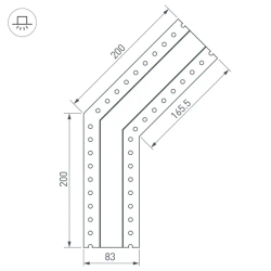 Угол SL-LINIA32-FANTOM-135 (Arlight, Металл) 030093