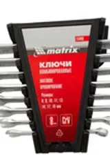 Набор ключей комбинированных, 6-19 мм, 8 шт, CrV, матовый хром Matrix — фото 4